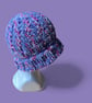 Crocheted Spiral Gap Beanie Hat - Image 1
