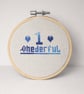 'One-derful’ First Birthday Cross Stitch Blue 
