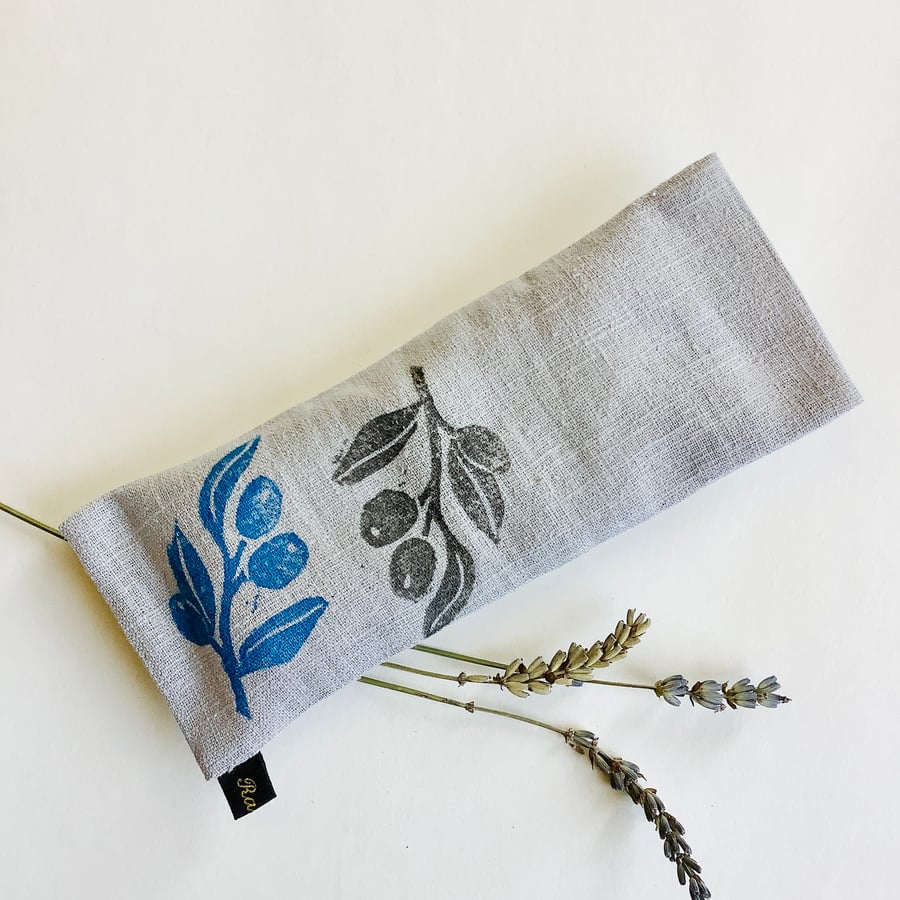 Grey Olives Meditation Eye Pillow; Lavender Eye Pillow; Relaxation Eye Pillow;