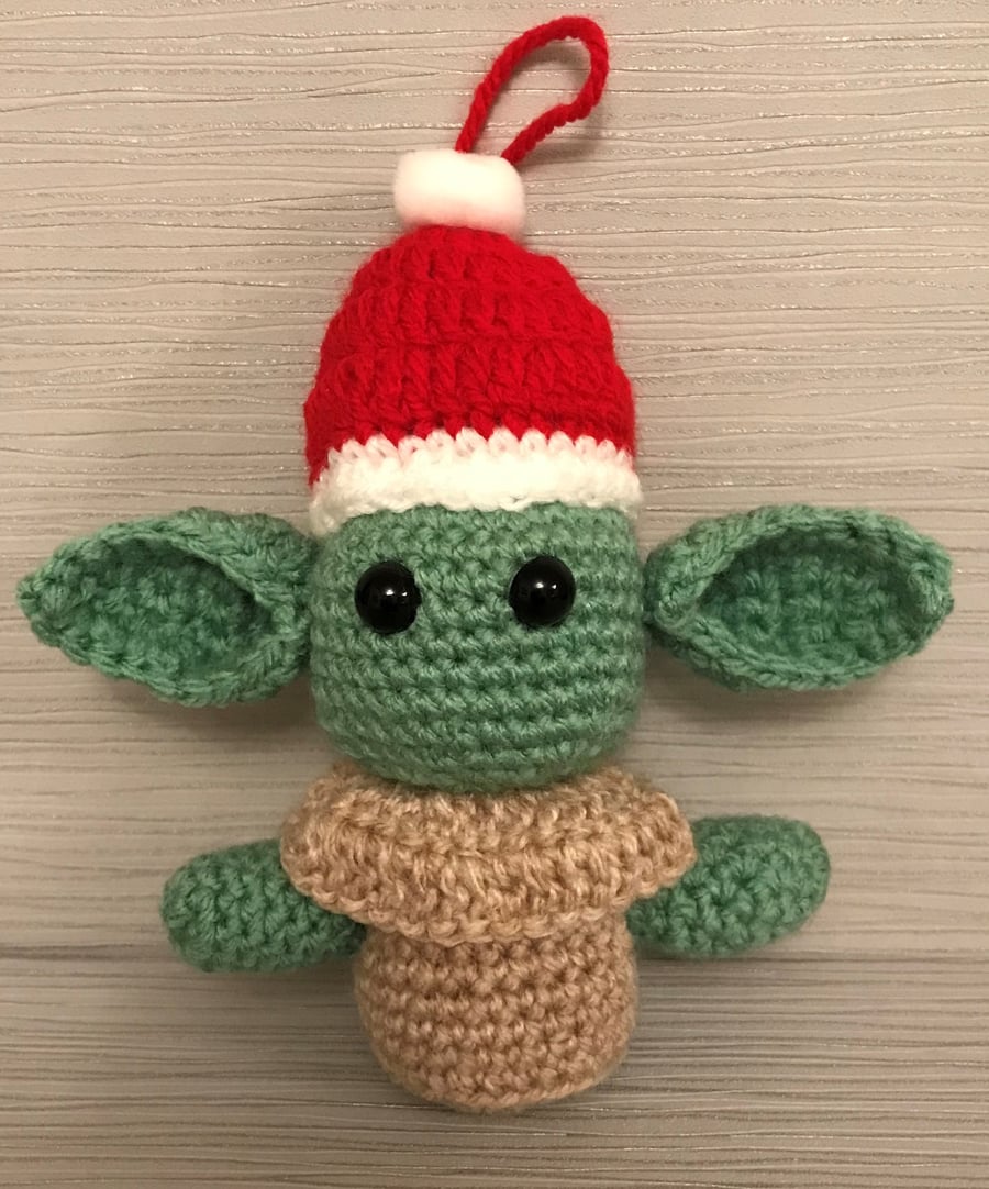 Christmas Baby Yoda Alien decoration