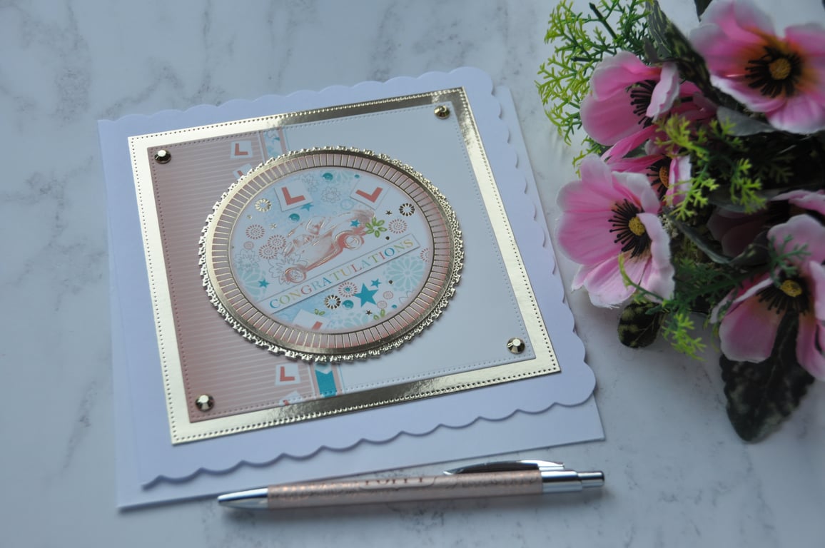 Driving Test Card Congratulations on Passing Your Test Beetle 3D Luxury Card