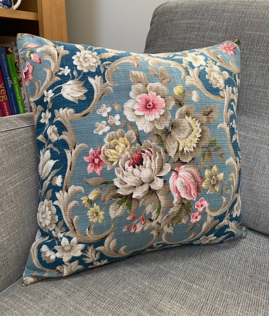 Reclaimed vintage floral cushion cover
