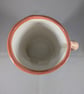 Small Orange Ceramic Garden Plant Flower Herb Pot Mug Candle Tea Light Container - Image 5