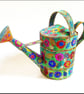 Textile Watering Can Life Size Watering Can Free Motion Embroidery  - Image 2