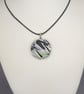Small Handmade Polymer Clay Pendant Necklace, Artisan Boho Jewellery (30mm) - Image 1