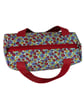Large wash bag in Liberty cotton, floral toiletries bag with handles and pocket. - Image 2