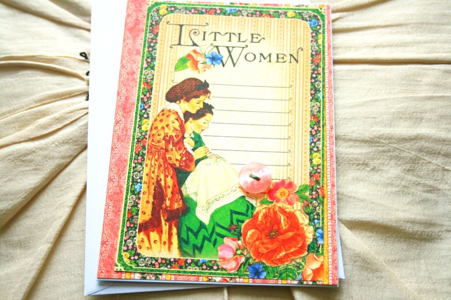 Little Women Card - Vintage-style Card - Blank Greeting Card - Pretty Card