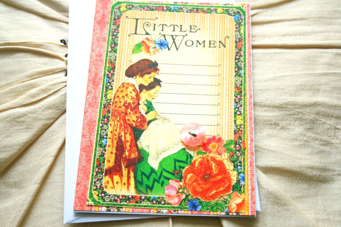 Little Women Card - Vintage-style Card - Blank Greeting Card - Pretty Card