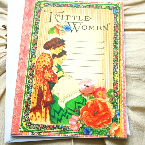 Little Women Card - Vintage-style Card - Blank Greeting Card - Pretty Card