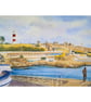  Art print of Plymouth Hoe Devon from original watercolour painting A4 - Image 1