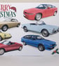 Alfa Romeo Classic Cars - Merry Christmas or Seasons Greetings 5x7in Card