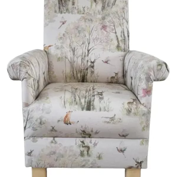 Children's Voyage Enchanted Forest Fabric Chair Kids Armchair Deer Stag Animals