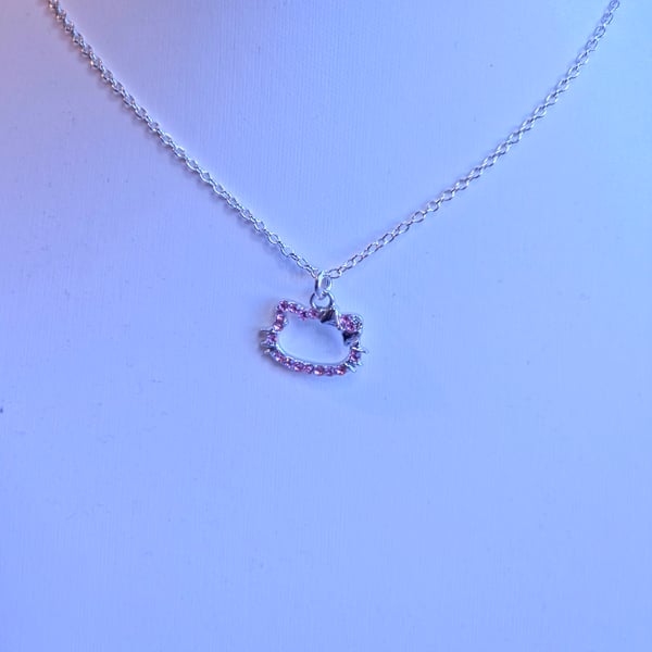 Miss Kitty Silver Pendant