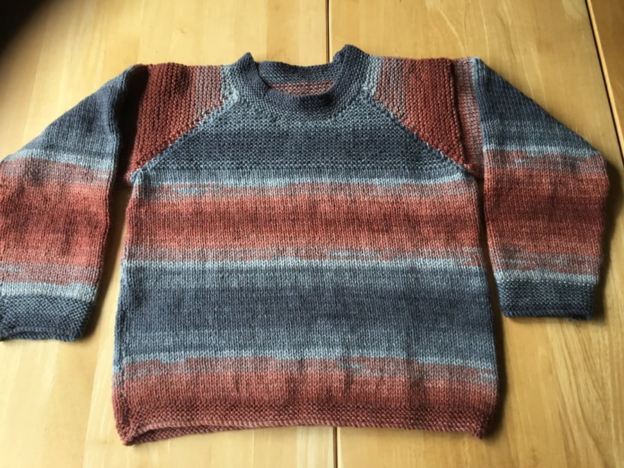 Child's Sweater 28" Chest, Kids Jumper, Hand Knitted Children's Clothes