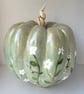 Hand Painted Ceramic Green Pumpkin