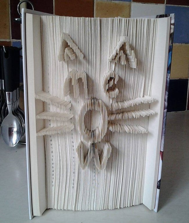 Meow Cat Face CUT & FOLD Book Folding Pattern - EMAILED PDF PATTERN