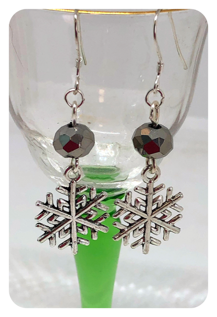 One of a Kind Snowflake earrings