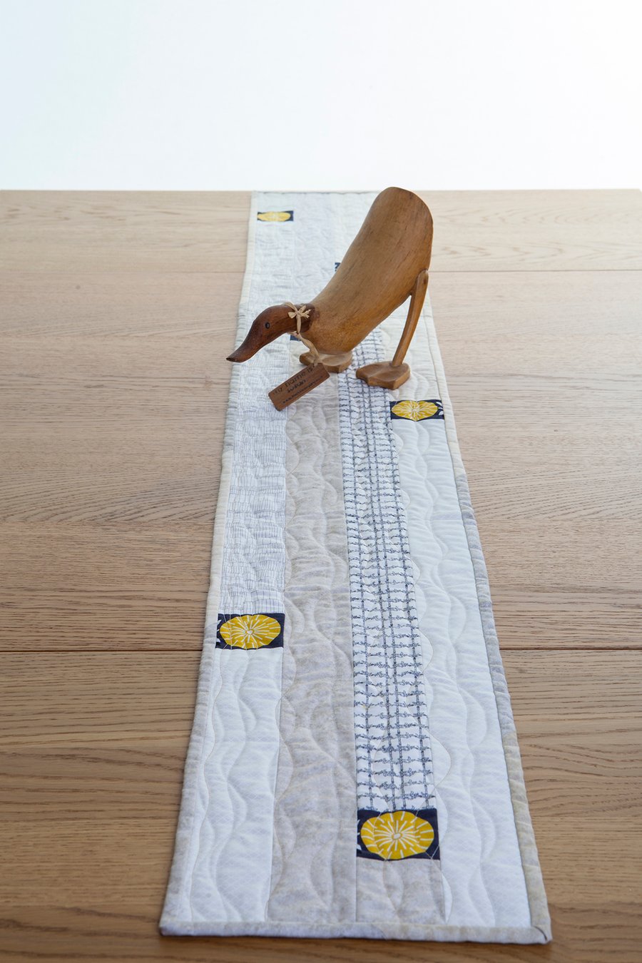 Natural Colours Quilted Patchwork Table Runner 