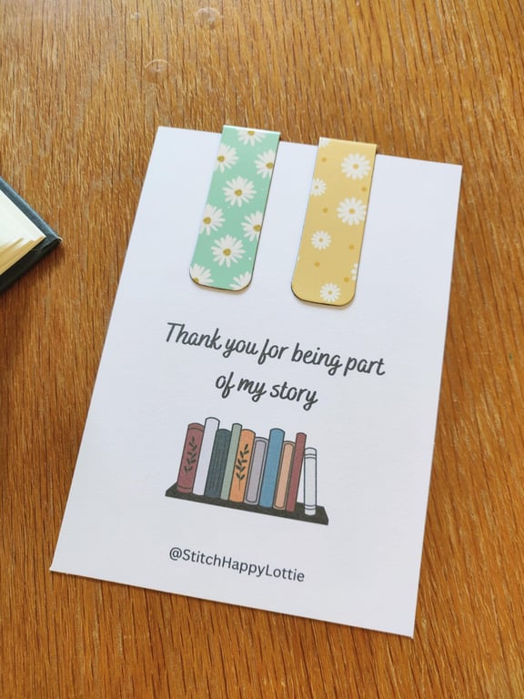 Magnetic Bookmark Gift, Teacher Present, Thank you for Being Part of My Story, Y