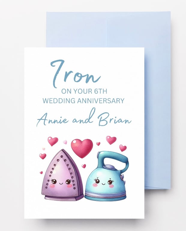 Personalised Printable 6th Anniversary Card