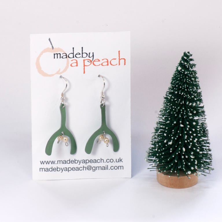 Mistletoe Earrings in Anodised Aluminium 