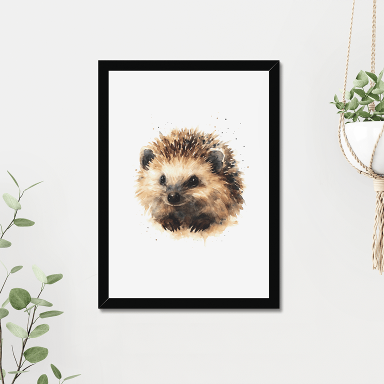 Hedgehog Watercolour Print - A5 to A3 Giclee Print (Unframed)