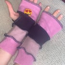 Recycled Wool Fingerless Hand Warmers, Gloves: Upcycled Hand & Wrist Warmers