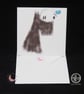 Scottie Dog with Blue Butterfly Blank Card - Image 2