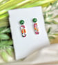Abstract Fresh Autumn Open Rectangle Earrings - Image 5