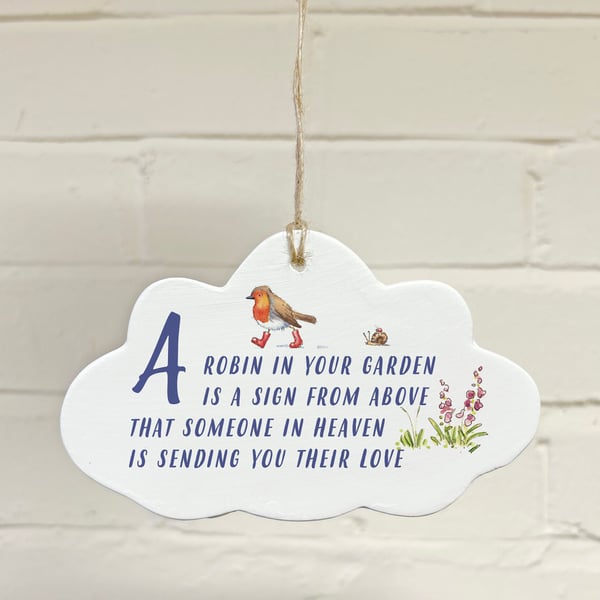 A Robin In Your Garden Ceramic Cloud