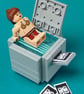 Office Party Out of Control Drunken Behaviour Fridge Magnet - Image 2