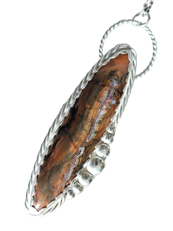 Mammoth Tooth Fossil Necklace Sterling Silver Jewellery Gift Statement Piece