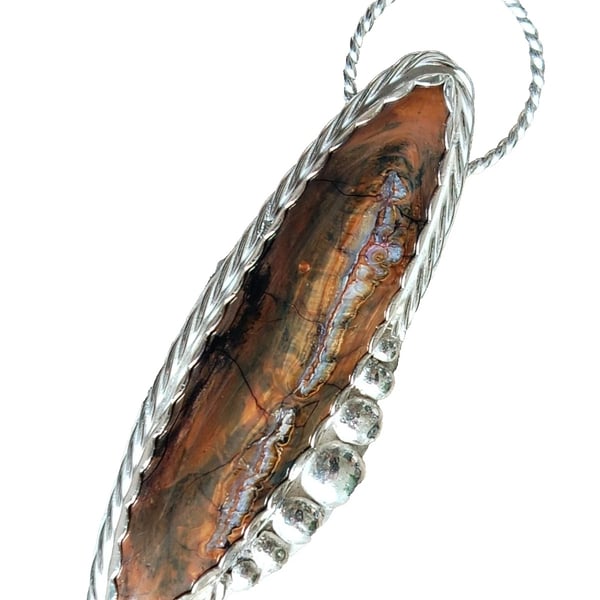 Mammoth Tooth Fossil Necklace Sterling Silver Jewellery Gift Statement Piece