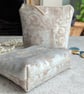 Make-up Bag or Toiletries Bag in Silver Beige Chenille  - Image 5