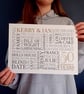 Personalised Golden Anniversary Word Art - 50 Years - AN501 - Image 6
