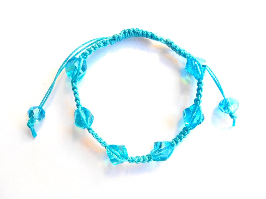 For December Birthday Macramé Turquoise Bracelet