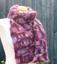 Crochet Broomstick Lace Scarf in Colinette Summer Berries Mohair - Image 2