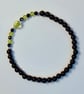 Peridot, Spinel & Onyx Bracelet, August Birthday, Anniversary, Gift For Leo. - Image 5