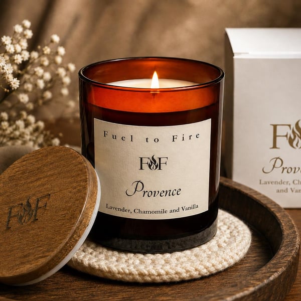 Lavender, Chamomile & Vanilla Scented Candle - Coconut Wax - Vegan - Spa Scent