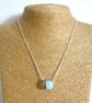 lampwork glass necklace, blue bead pendant - Image 5