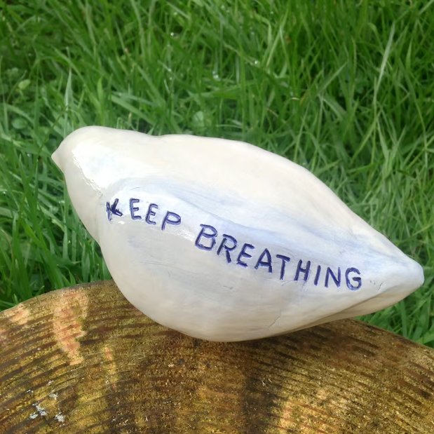 Keep Breathing - Bird sculpture for stress relief and good vibes
