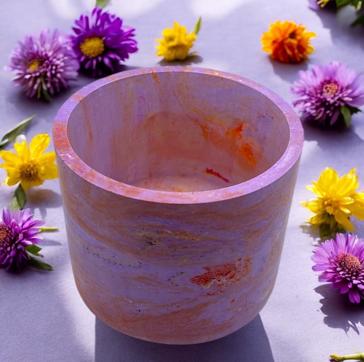 Lilac Sunrise Large Plant Pot Purple Orange a... Folksy