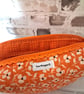 FLOWERED QUILTED BOXY BAG WITH OUTSIDE LACY ZIPPER - Image 2