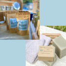 Vibrant Shower Treat Gift - shampoo & shower soap and body scrub - post included