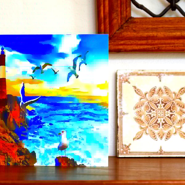 Seascape Birthday, Greeting Card