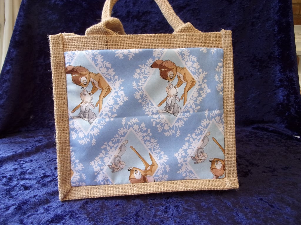 Bambi & Thumper Small Jute Bag