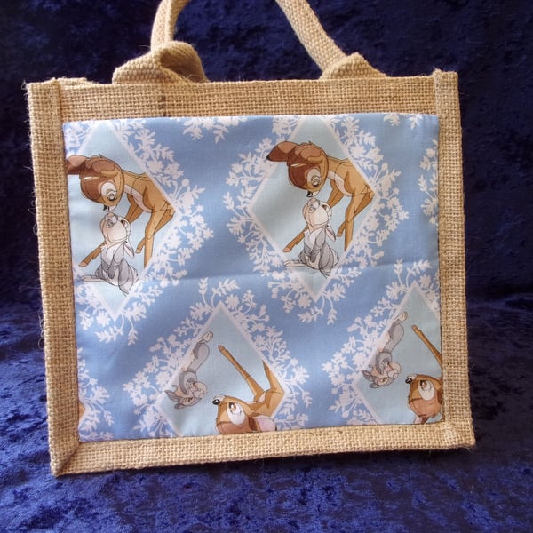 Bambi & Thumper Small Jute Bag