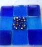 Fused Glass Trivet  Sea Blue Trivet 16cm 037 - Image 3