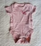 Butterfly, baby vest, age 0-3 months, hand embroidered - Image 2