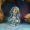 Tiny Time Traveller Gnome 'Doc' 1.5" OOAK Sculpt by Ann Galvin